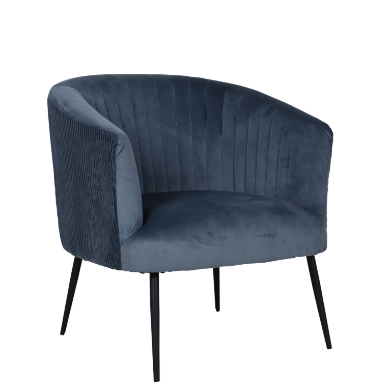 Perla Chair Velvet Fluted Back